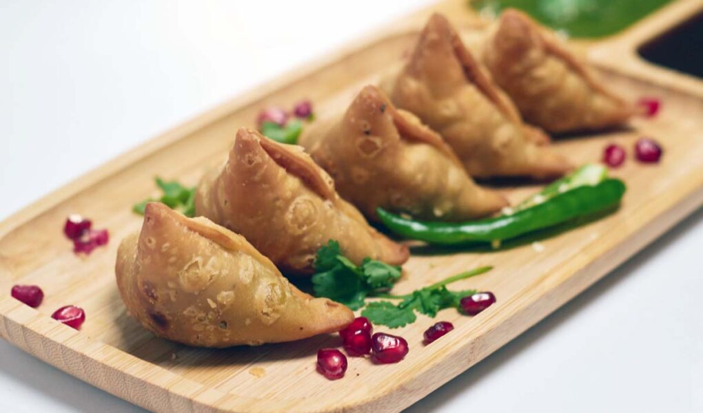 Homemade crispy samosa