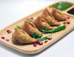 Homemade crispy samosa